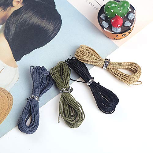 1mm Polyester Waxed Cord String Macrame Bracelet Thread for DIY 131 yards
