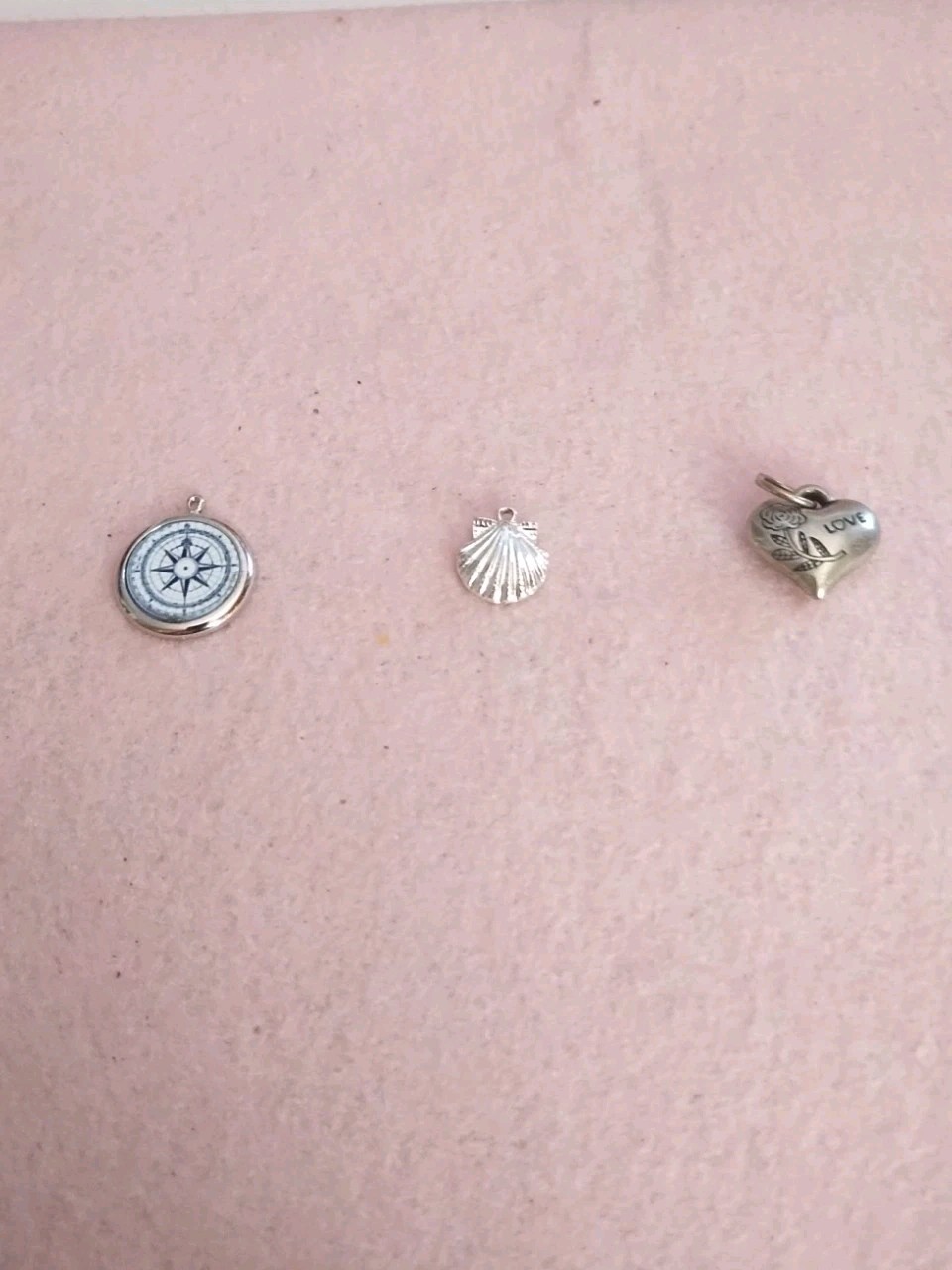 Silver-tone Pendants And Charms Lot Of Twelve /Free Shipping