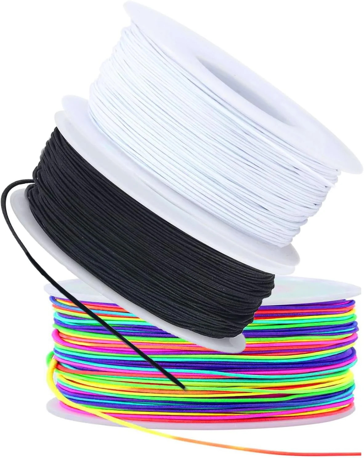 1.0mm Elastic Bracelet String Cord, Crystal Stretch Bead Cord for Bracelets Jewe