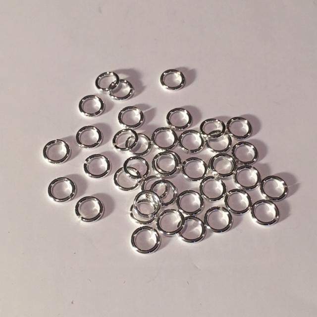 50 Pieces Authentic 925 Sterling Silver 6mm 20ga Open Jump Rings