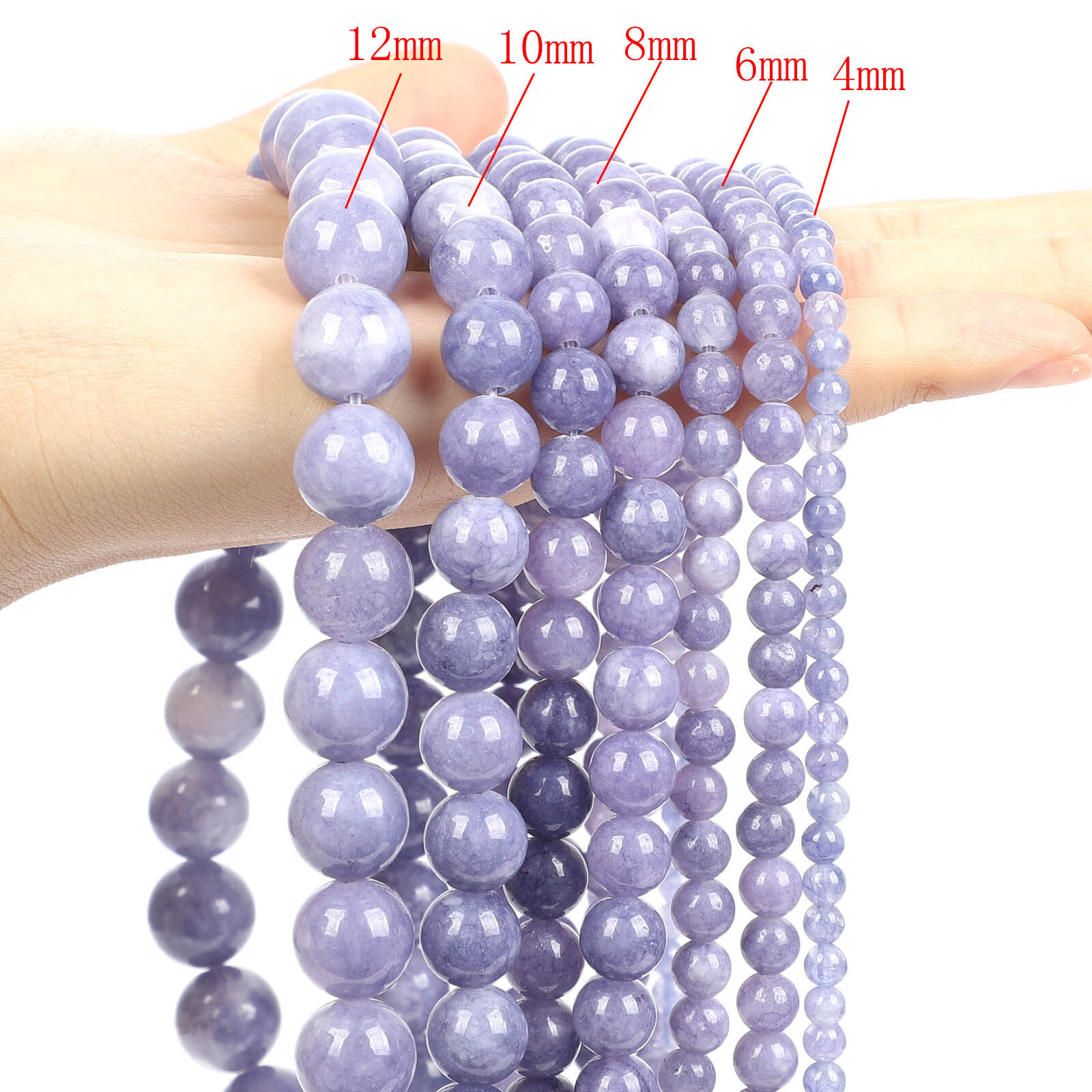4mm 6mm 8mm 10mm 12mm Agate Natural Gemstone Round Spacer Beads Jewelry Making