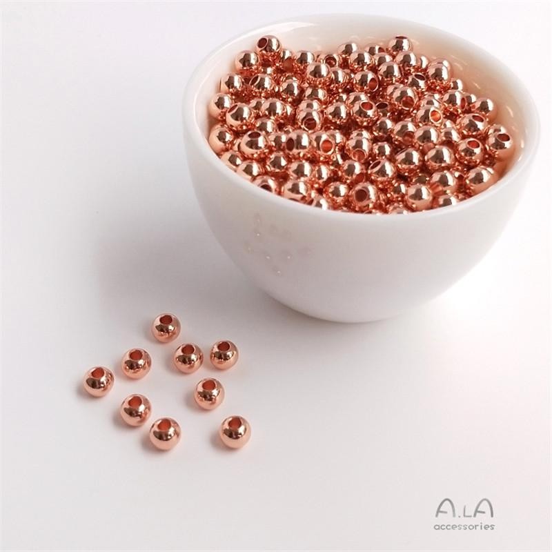 90PCS Gold/Rhodium Plated Small Hole Tiny Spacer Bead 2mm GJY21