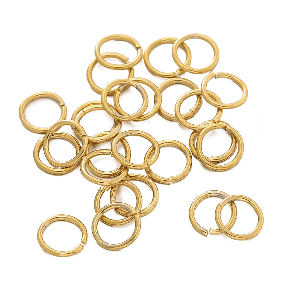 20Pcs/Lot Gold Stainless Steel Jump Rings 3-10Mm Open Split Ring Connectors for