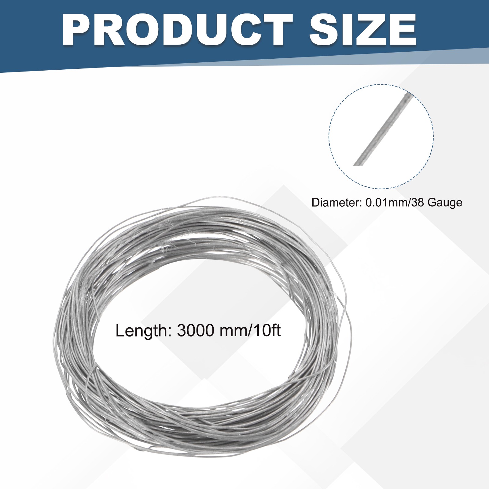 Titanium Wire, 10 Feet x 0.2mm 32 Gauge TA1 Titanium Soft Wire, Silver Tone