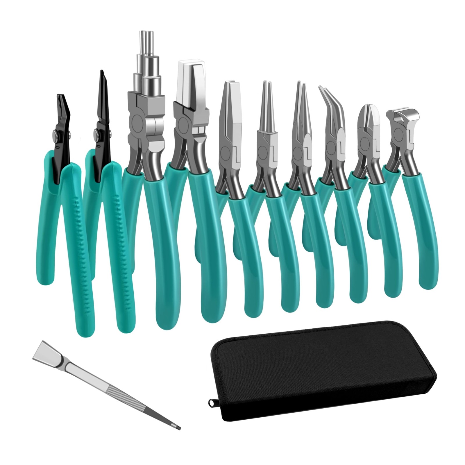 C&T 11-Piece Jewelry Plier Sets,Jewelry Making Tools Kit, Micro Gray