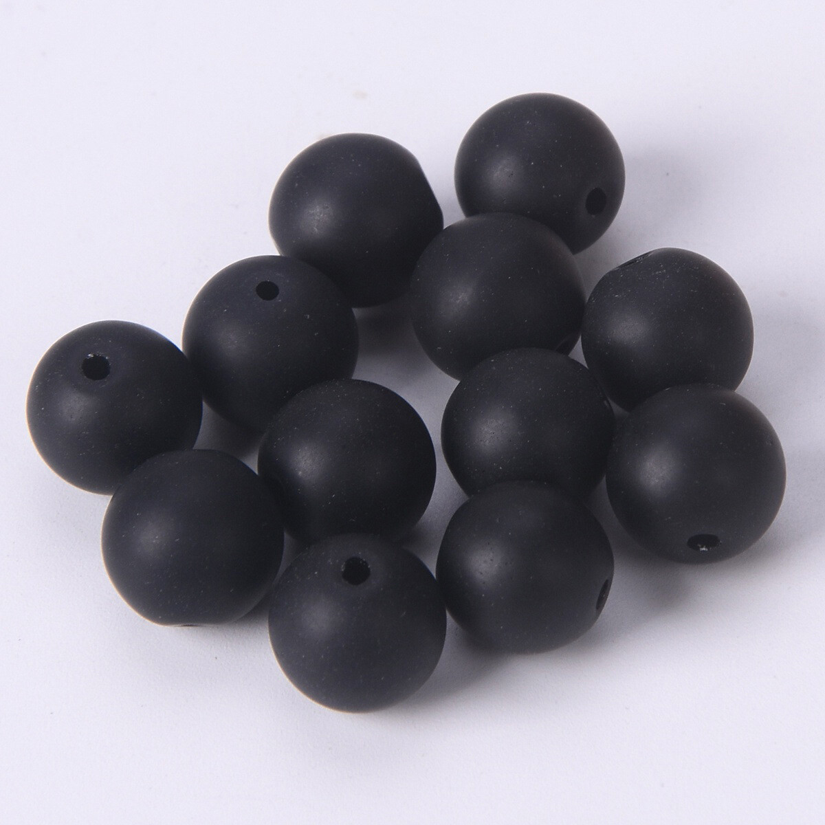 Round Matte Black Stone 4mm 6mm 8mm 10mm 12mm Loose Beads For Jewelry Making Lot
