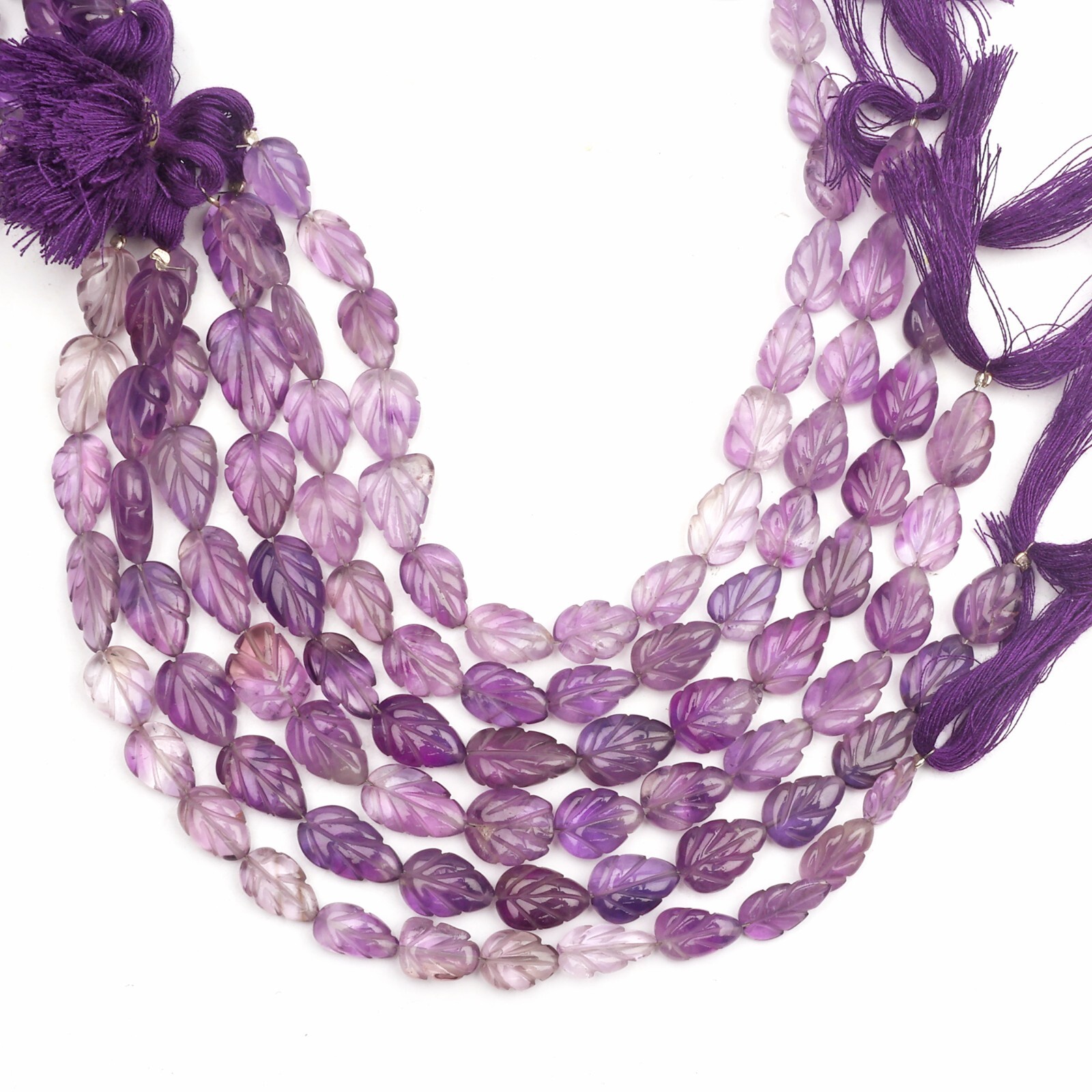 Natural Amethyst Beads 8 Inch Strand 9X12-11X15MM Beads Carving Pear Shape Beads