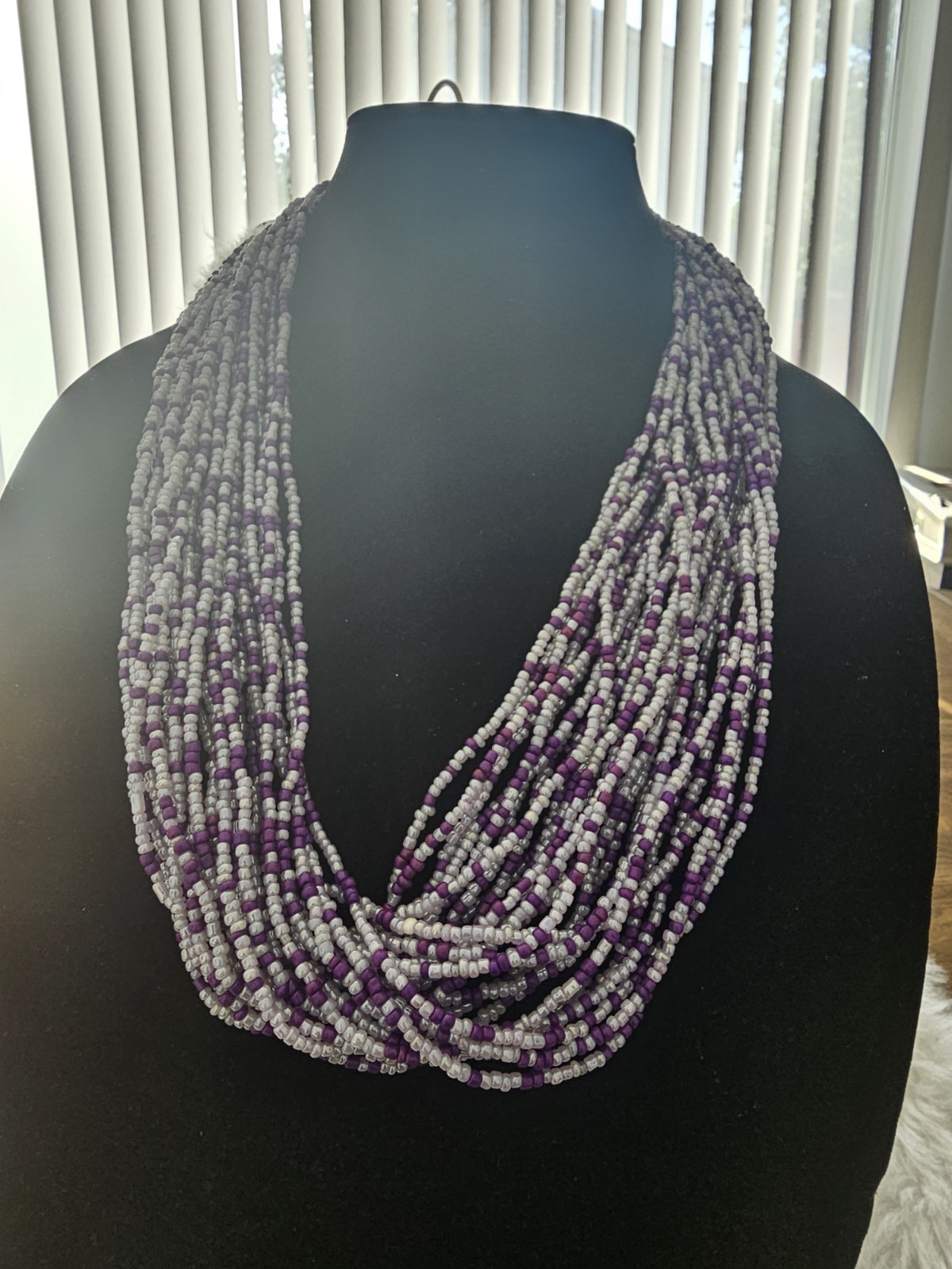 Multilayered Sand Bead Necklace
