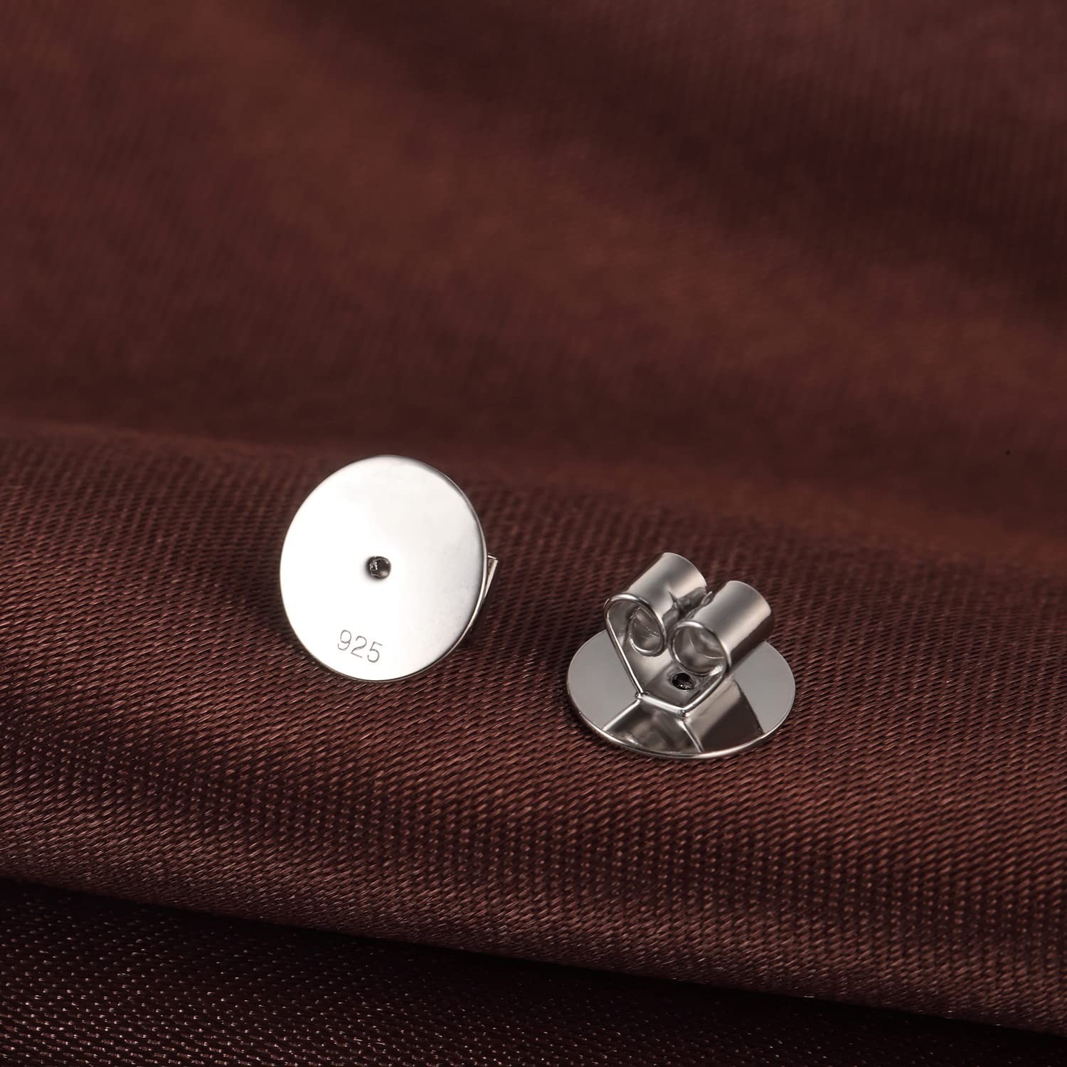 Large Locking Earring Backs Replacement for Studs – 925 Sterling Silver Lifters