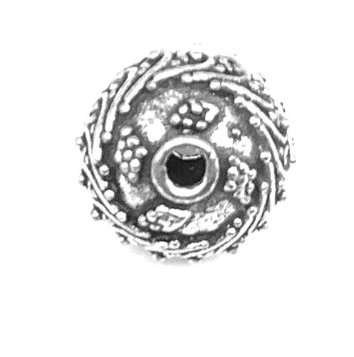 12mm Bead Hand Craft Ornament Sterling Silver .925 Bali Beads-#14425