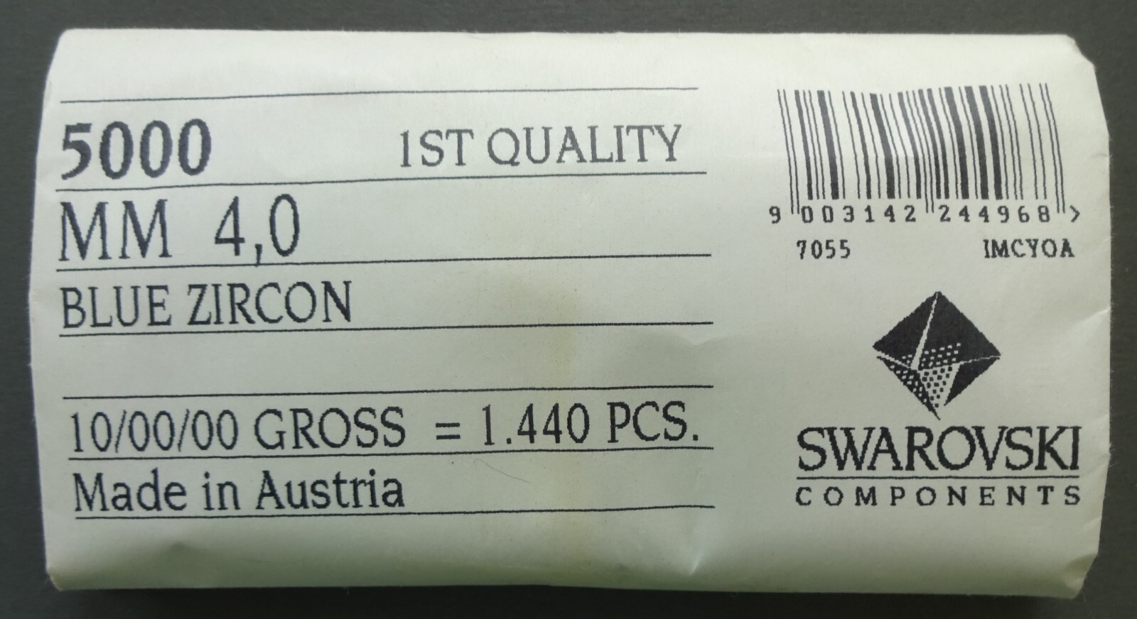 Swarovski Crystal 4mm (1,440 pcs) Blue Zircon #5000