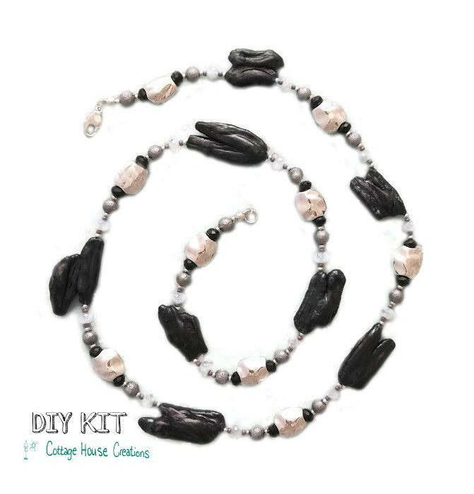 DIY Necklace Adult Jewelry Making Biwa Pearl Bead Kit “New York New York”