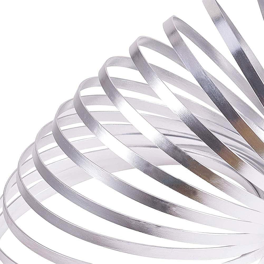 65.6Feet Flat Jewelry Craft Wire, 18 Gauge Aluminum Wire for Bezel, Sculpting, A