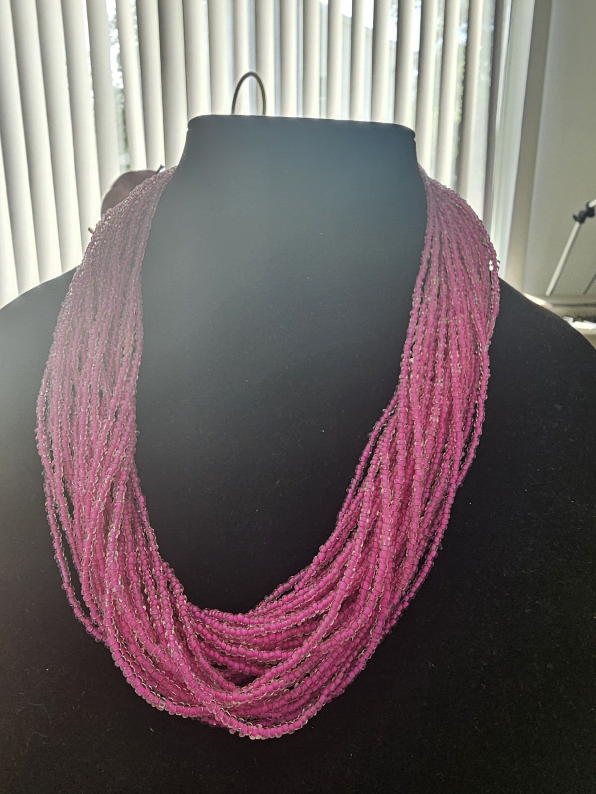 Multilayered Sand Bead Necklace