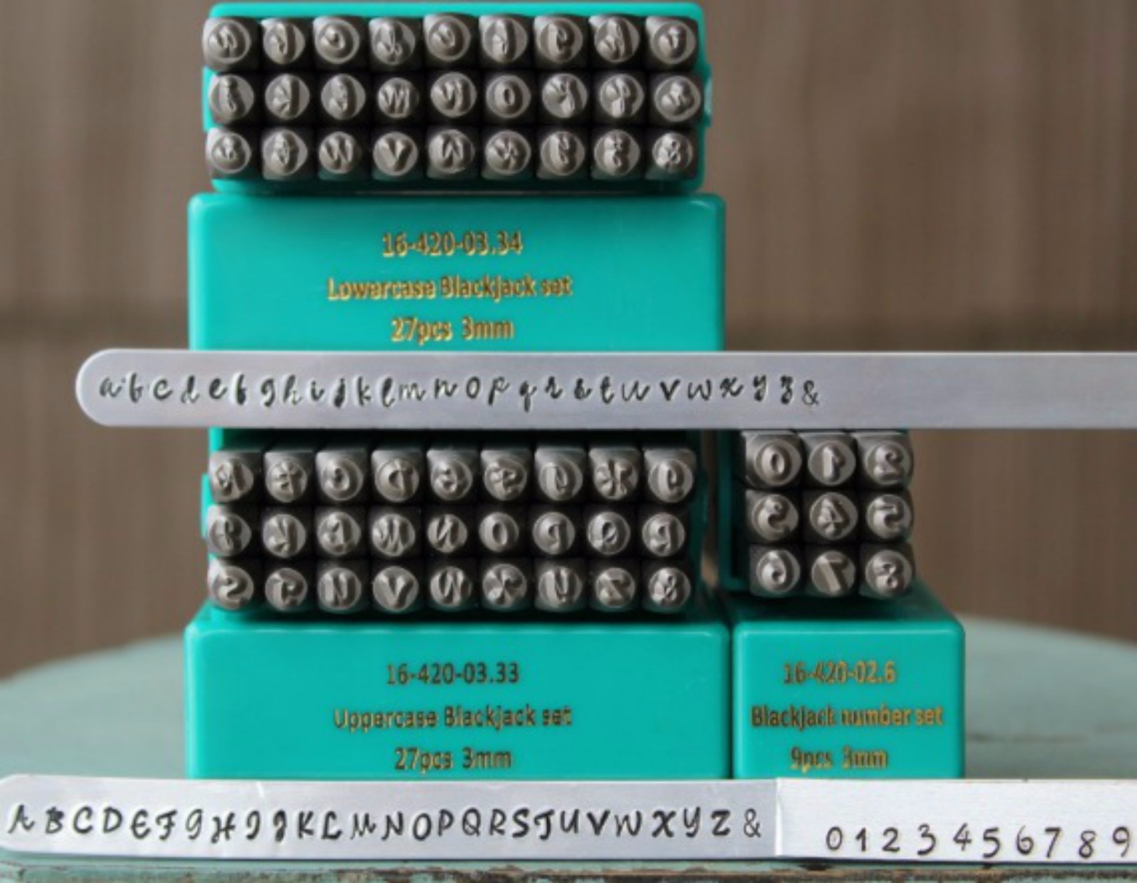 SUPPLY GUY 3mm Blackjack Font Metal Stamp Letter Set