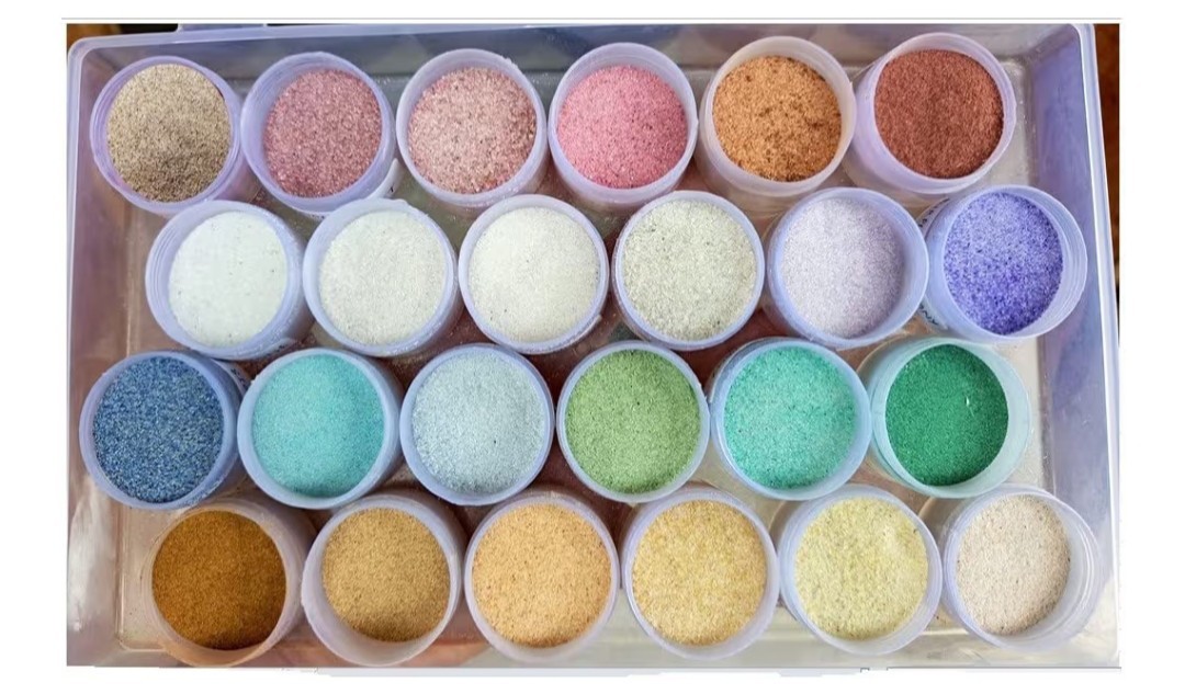 Set of 24 Natural Gemstone Dust Powder 25 Ct. in Each Stone for Jewelry Making