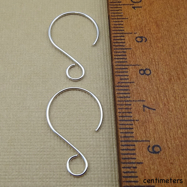 Round Ear Wires – Sterling Silver Earring Findings – DIY Jewelry – Artisan Made
