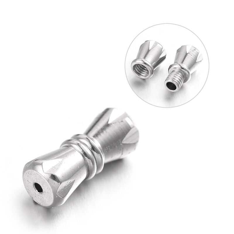 10 Sets 304 Stainless Steel Screw Column Clasps Stainless Steel Color 11.5x5mm