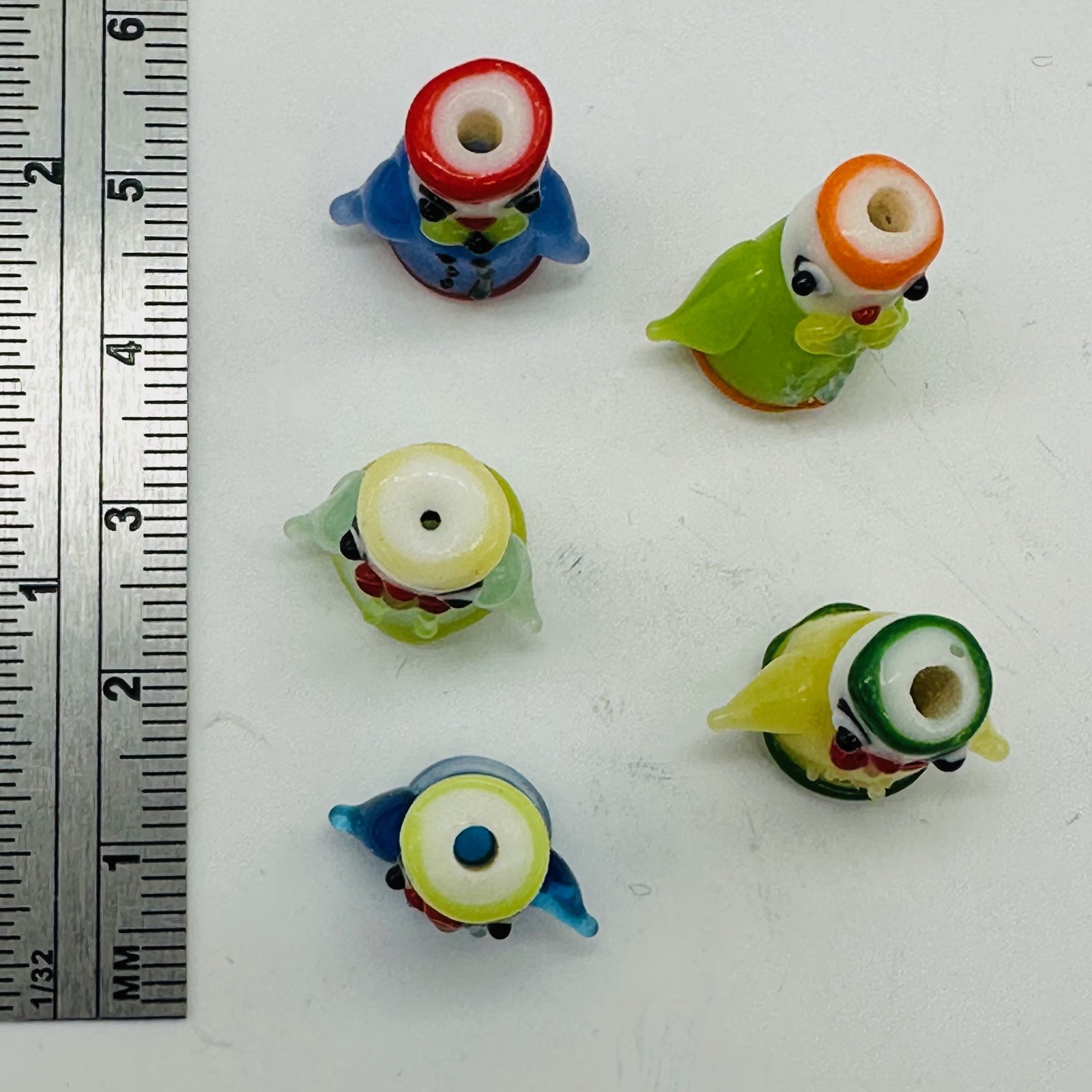 Hand Made Glass Lampwork People 23x25x12mm Bead Strand 107593