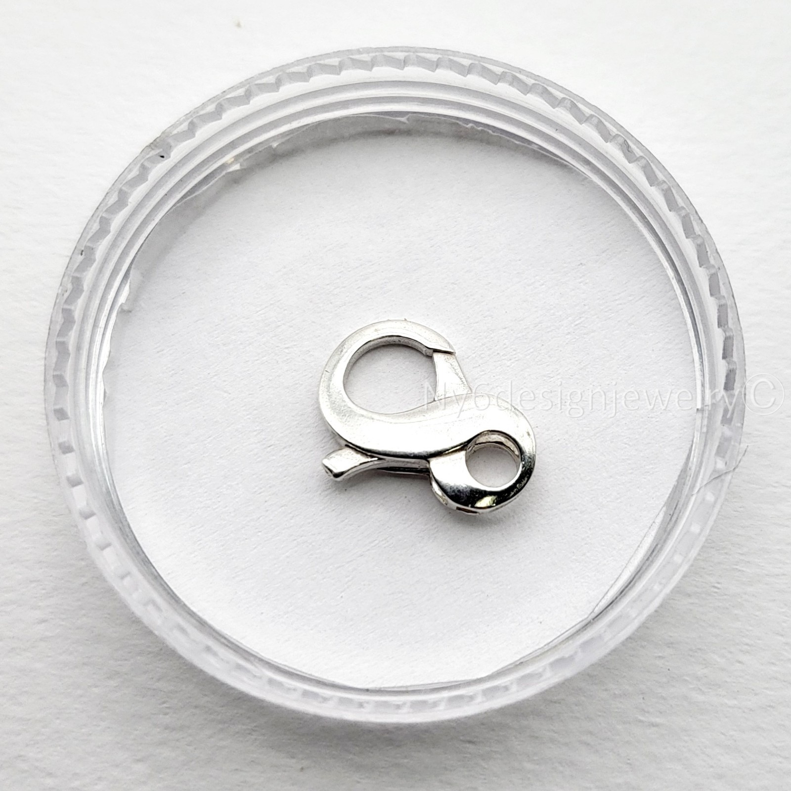 REAL .925 Sterling Silver Figure 8 Lobster Claw Clasp–15mm 1pc, Jewelry Finding