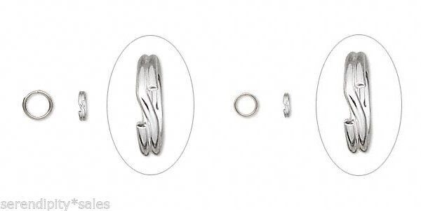 KEY RINGS Lot 50 ~ 15mm Approx 5/8″ Split Ring ~Nickel Plated Steel Findings