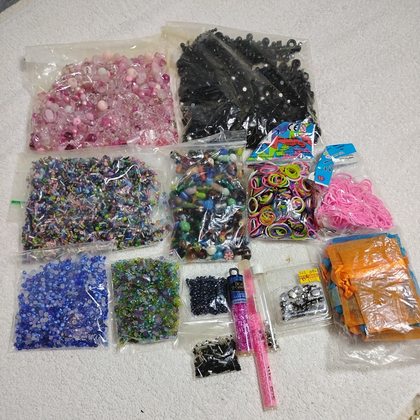 Huge Lot Bead Jewelry Making Supplies Charm Necklace Earrings Beads Chains