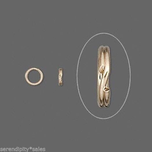 Lot of 6 Key Rings ~ 15mm Approx 5/8″ Split Ring ~ Gold Plated Steel Findings