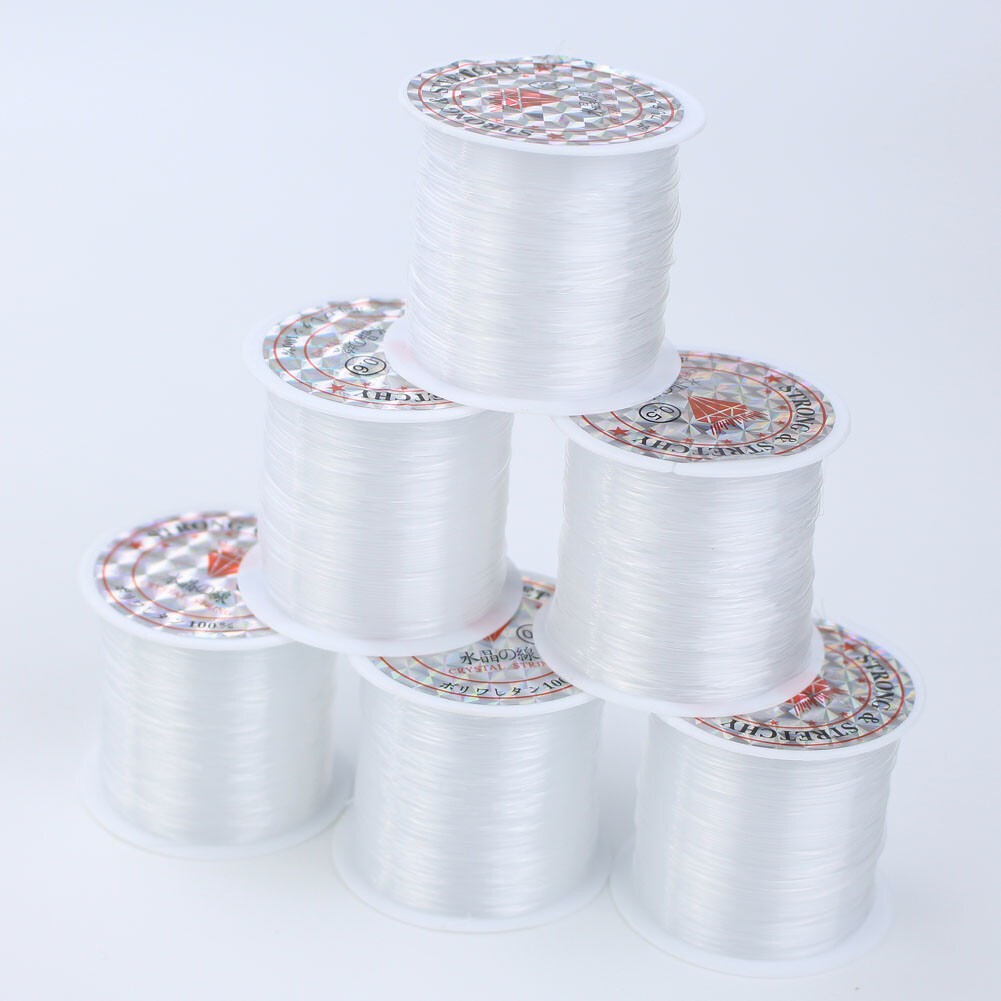 0.2-0.8mm 1 Roll Fish Line Wire Non-stretch Strong Nylon String Beading Cord