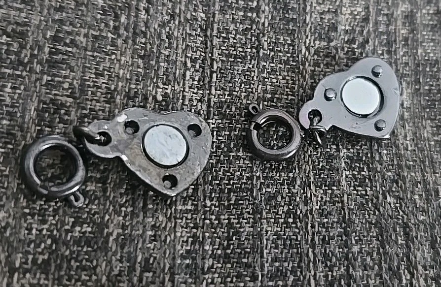 Magnetic Heart Jewelry Extender Clasps Pieces Easy-To-Use Set Of 3