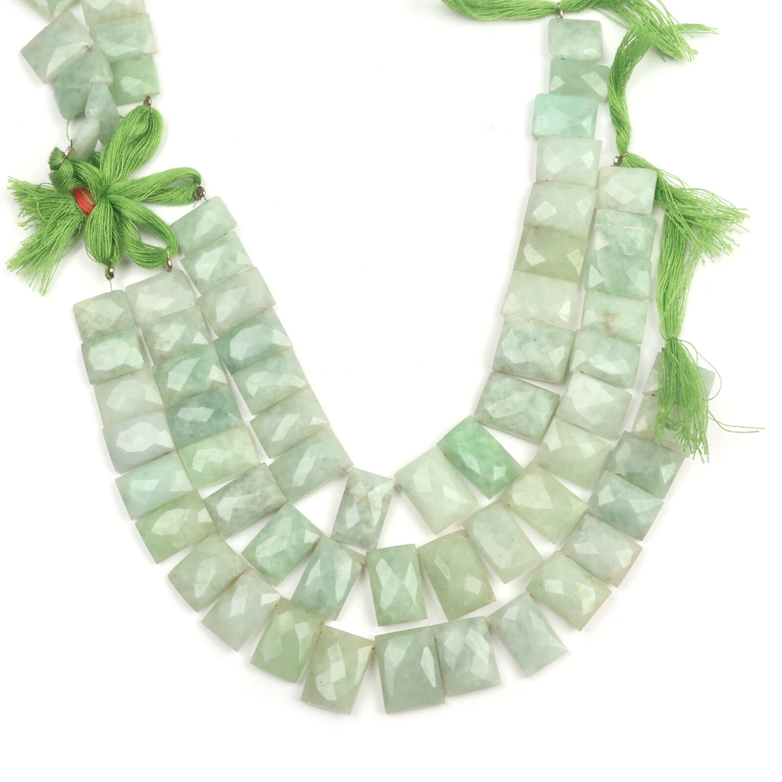 Burmese Jade Beads, Gemstone Beads, 8 Inch 8X11-11X15 mm Beads, Faceted Beads,