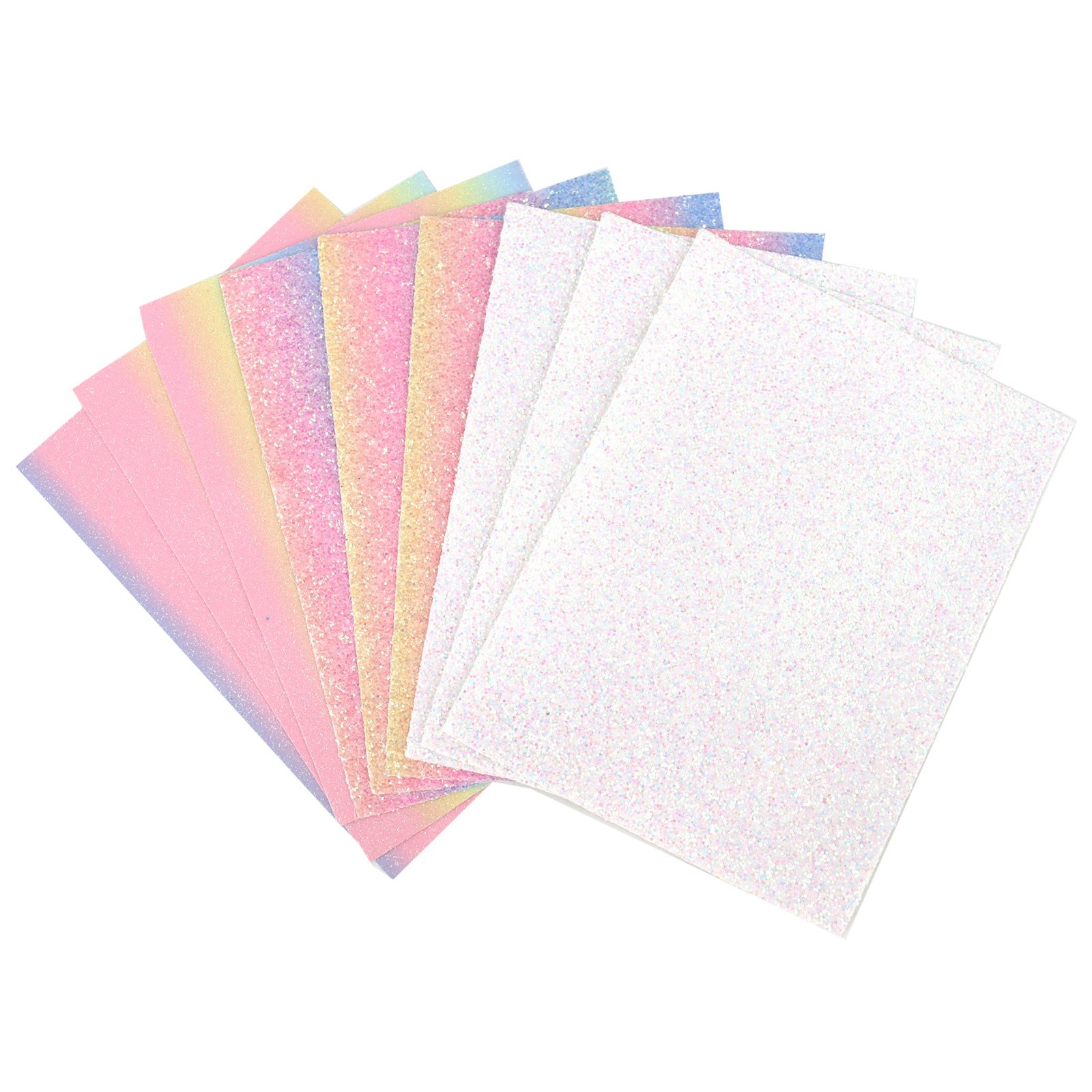 9Pack Fuse Bead Ironing Mats Reusable Rainbow Glitter Sheets for Perler Bead DIY