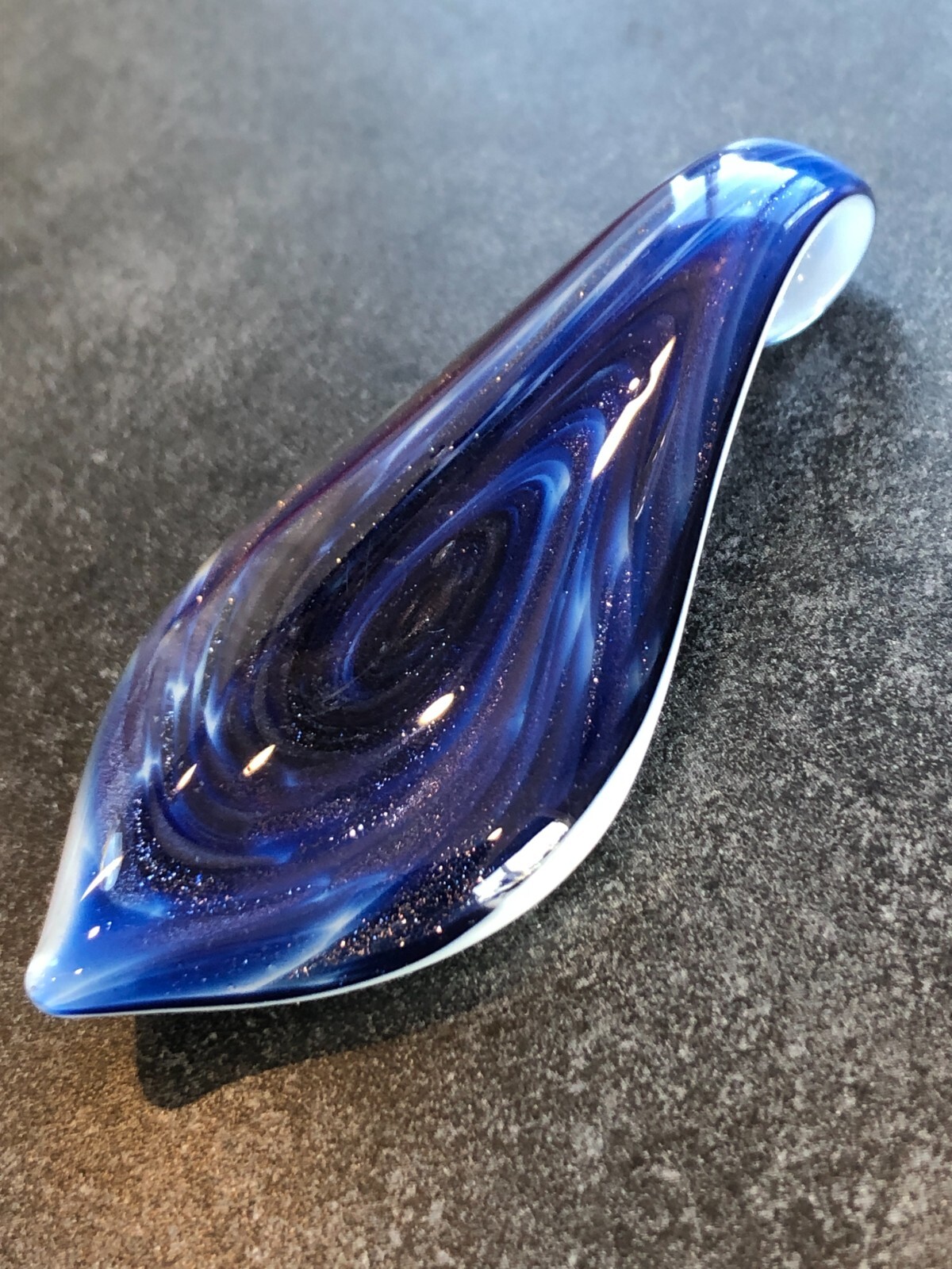 Hand Made Artisan Glass Pendant Galaxy Cobalt Blue for Crafting Jewelry Making