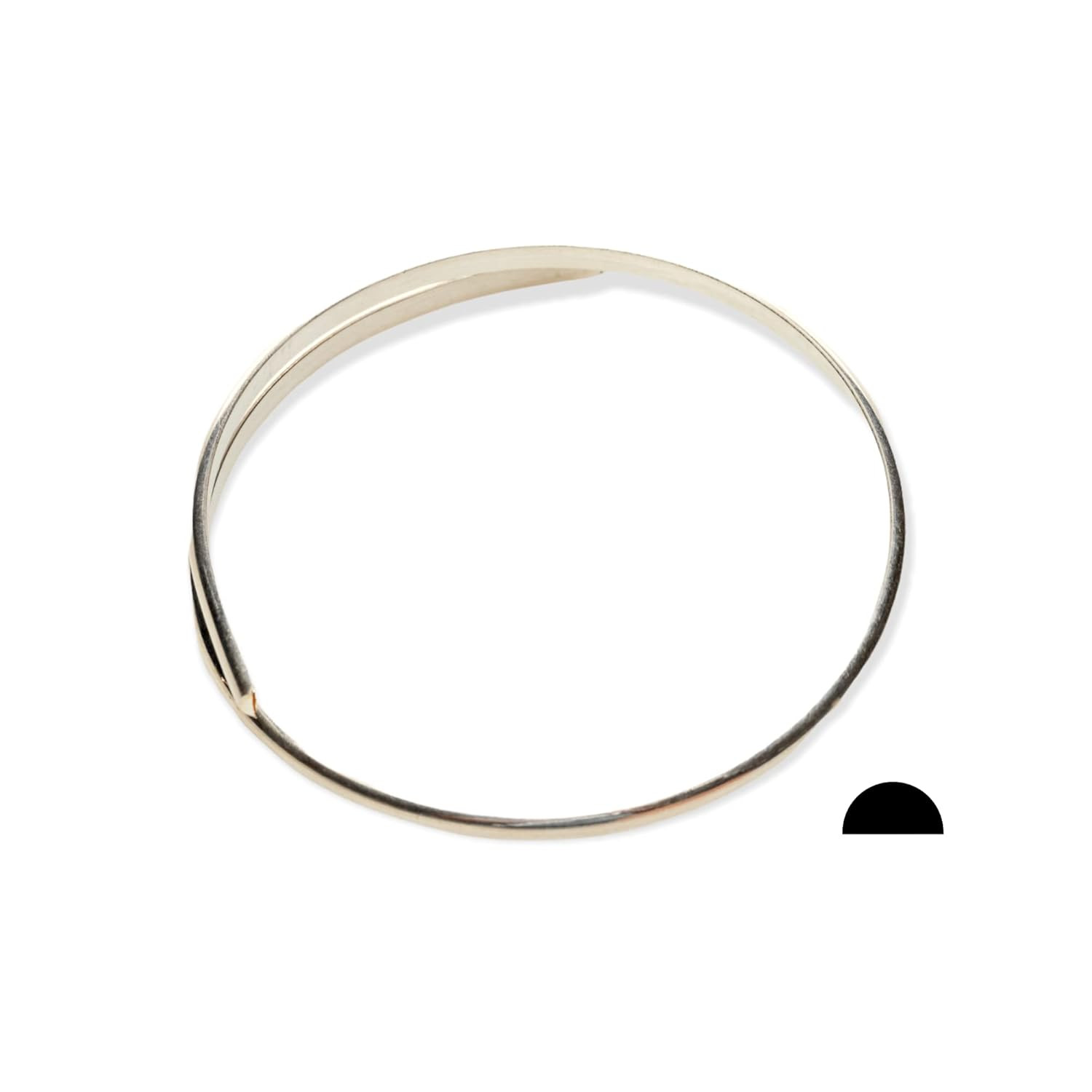 6 Gauge, 925 Sterling Silver Wire (Half Round) Dead Soft Made in USA – 0.7 Ounce