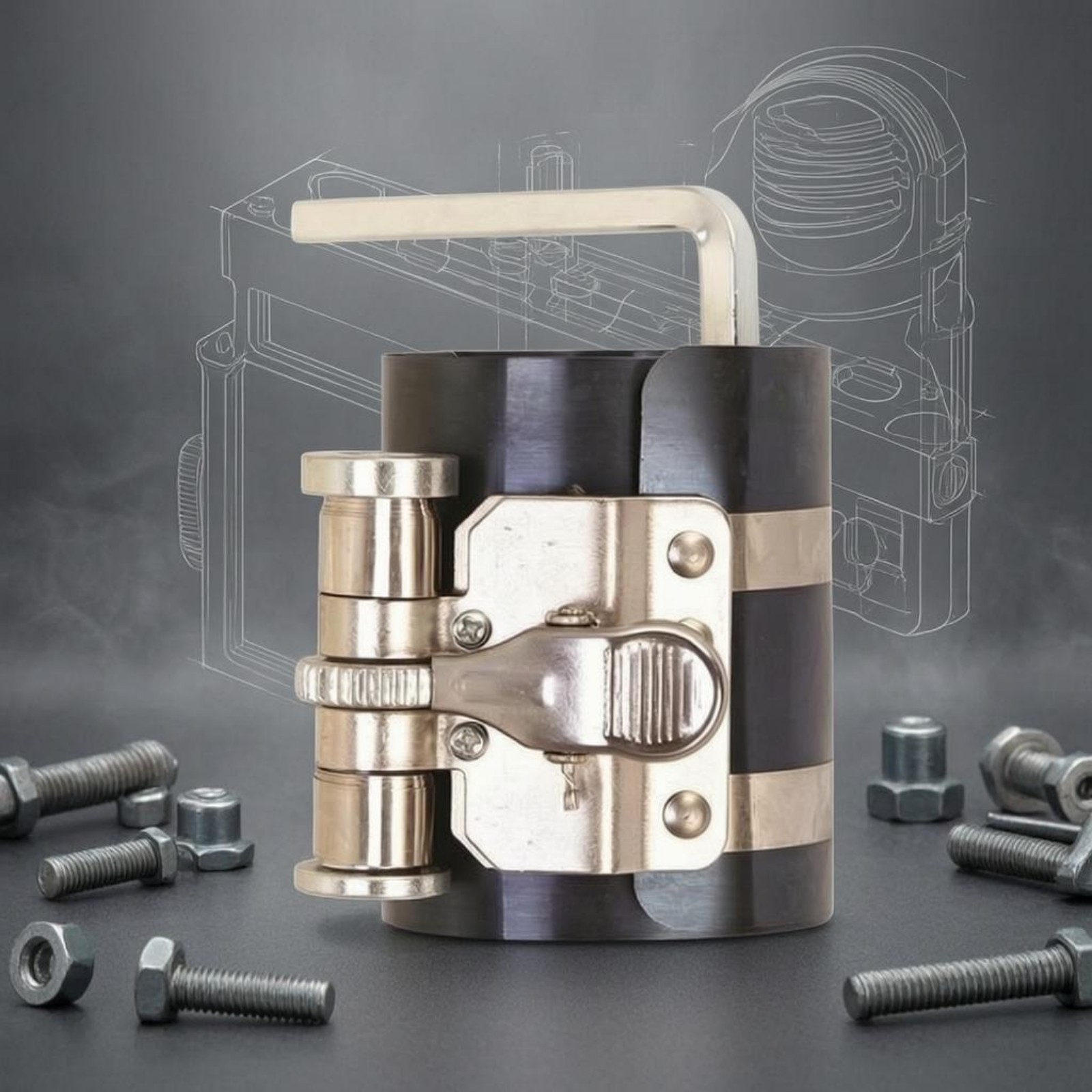 Adjustable Piston Seal Compressor Sturdy Mechanic Gear Easy to Use