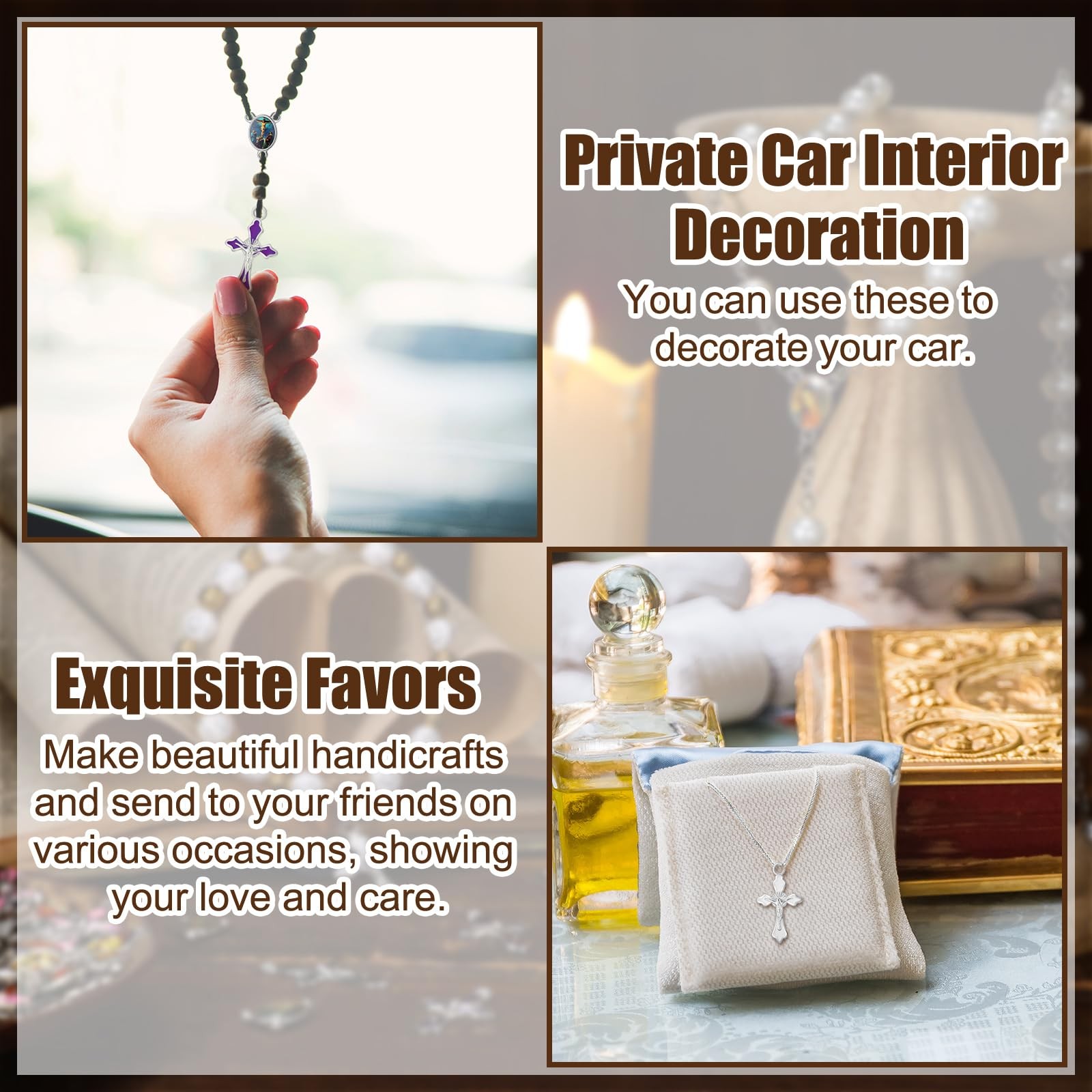 Trnayi 200 Pcs Rosary Making Kits Supplies one size, as shown in the pictures