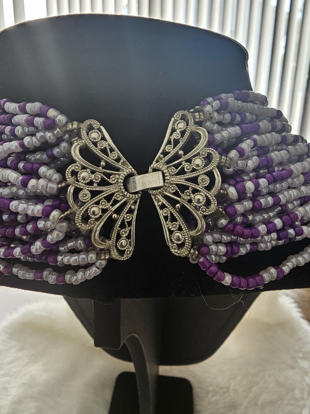 Multilayered Sand Bead Necklace