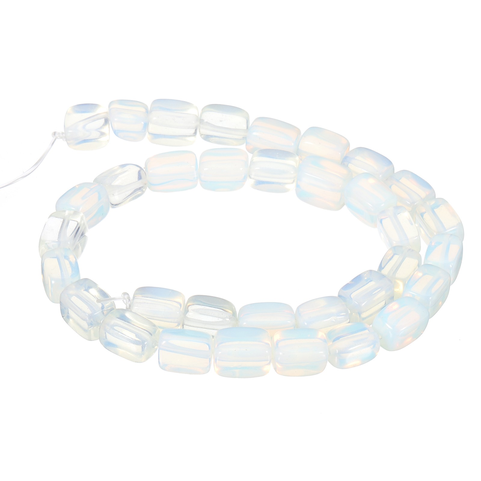 Natural Stone Gemstone Beads 15″ 12x8mm Cuboid Spacer Bead, Transparent
