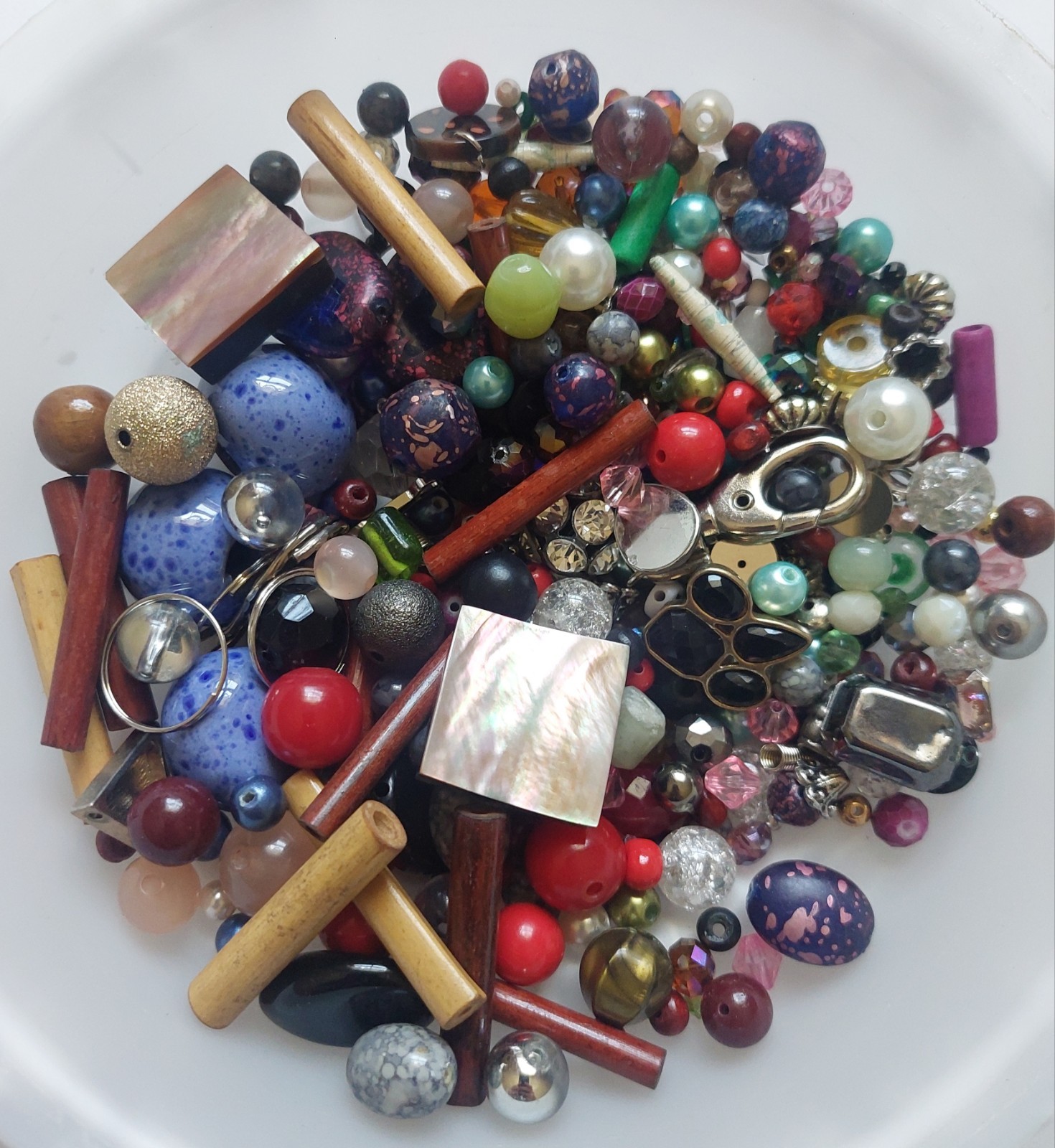 Jewelry Making Supplies beads DIY Crafts Destash 40oz Odds &Ends Lot Assortment