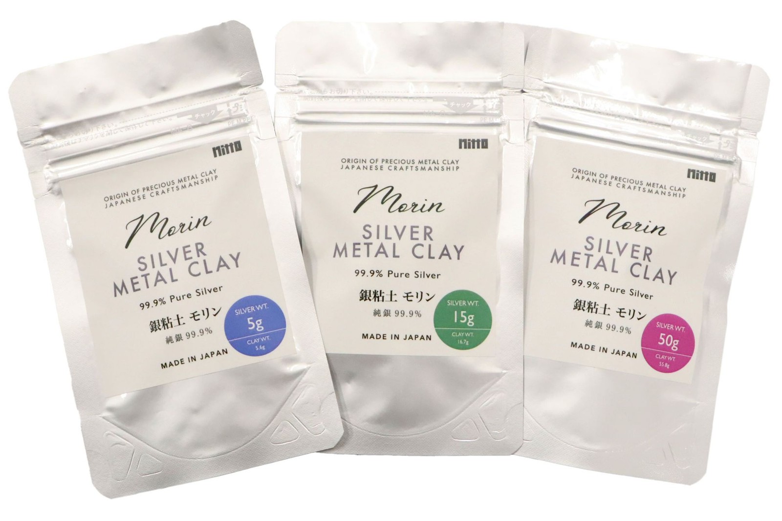 Nitto Gakku Morin Silver Metal Clay 99.9% Jewelry Pure Silver 50g, Clay 55.8g