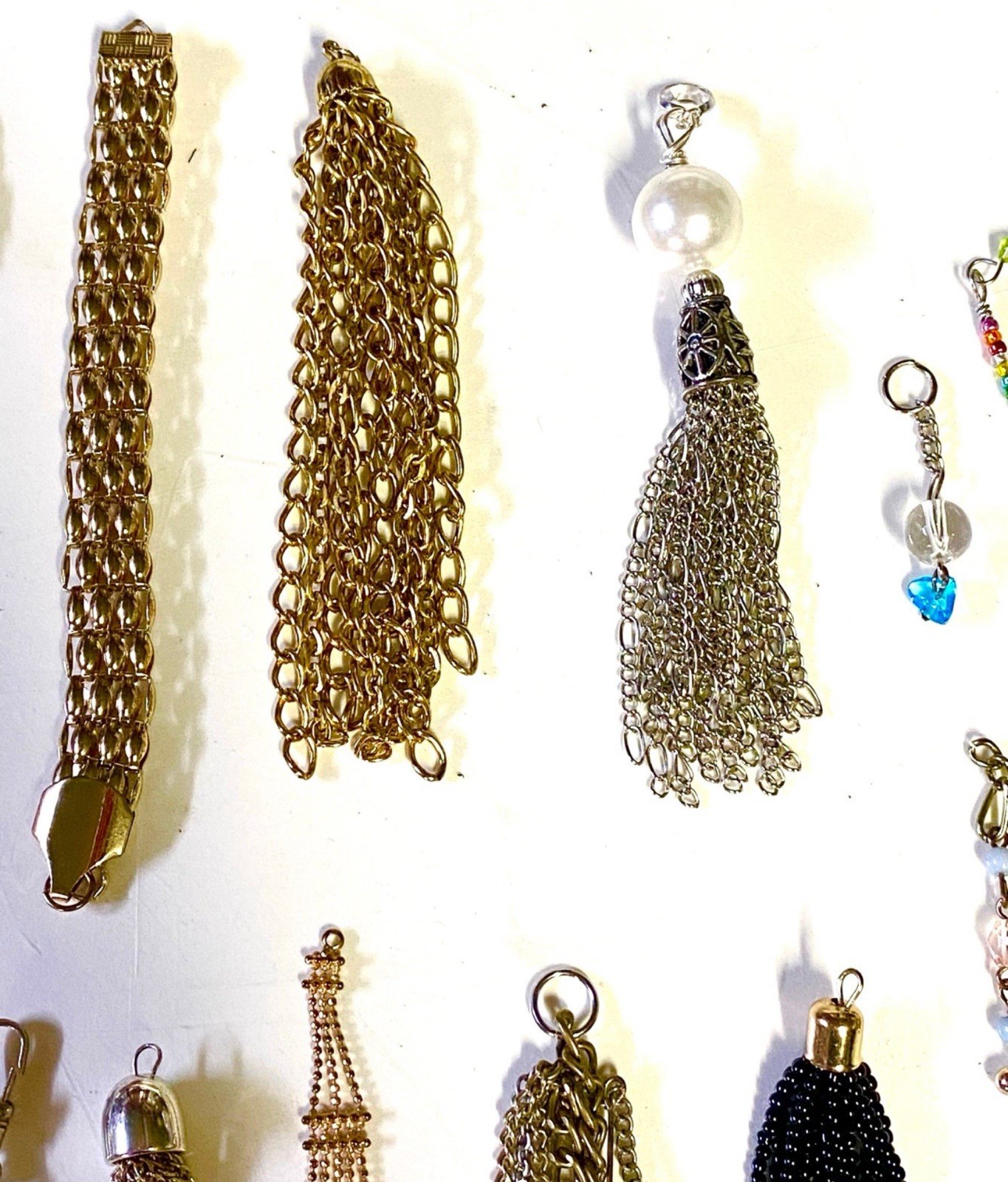 Lot 25 Assorted Jewelry Making Tassels Metal Bead Charms Pendants Dangles Crafts