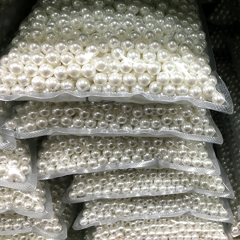 15000pcs 4~18mm High gloss ABS imitation pearl white pearl jewelry accessories