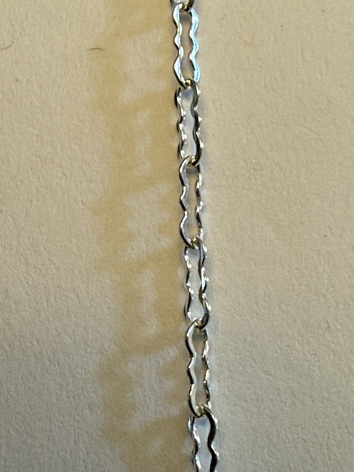 sterling silver flat peanut chain 5×1.7mm, 5ft