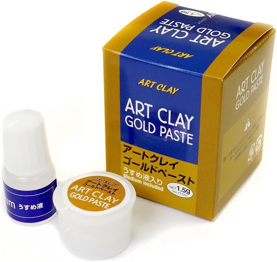 Art Clay Gold Paste 22k Gold Slip Glaze for Porcelain Glass Precious Metal Clay