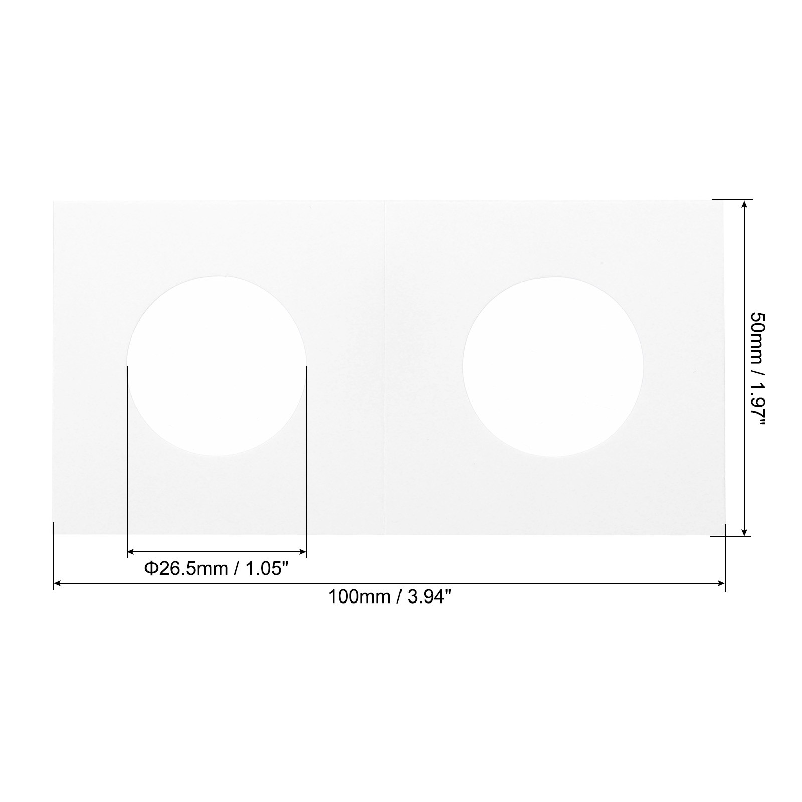 100PCS 2 x 2 Coin Flips 26.5mm Cardboard Coin Holder Paper Coin Holder