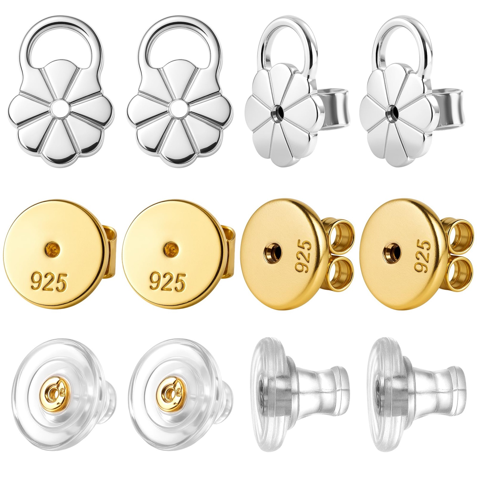 Earring Backs for Droopy Ears Heavy Earrings – Replacements Locking Ear Suppo…