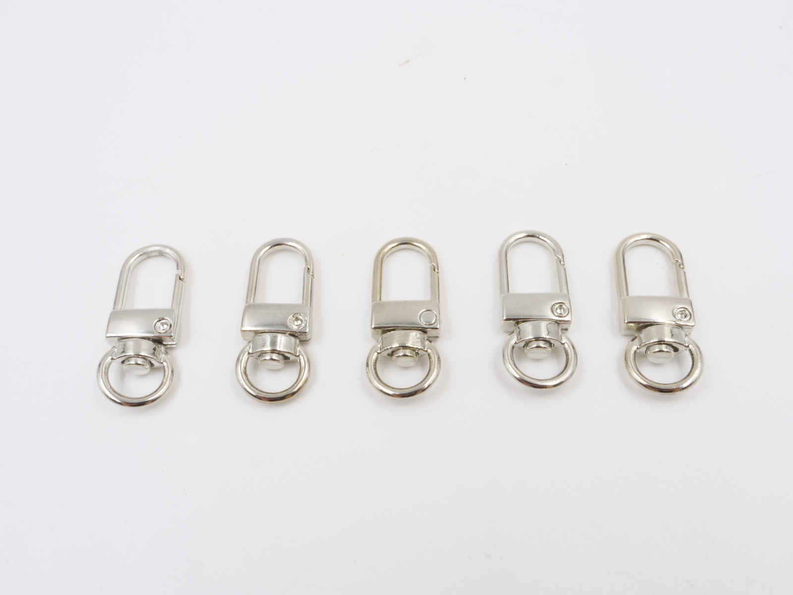 5 Pieces Silver Spring Clip Clasp For Pet Dog Cat Tags