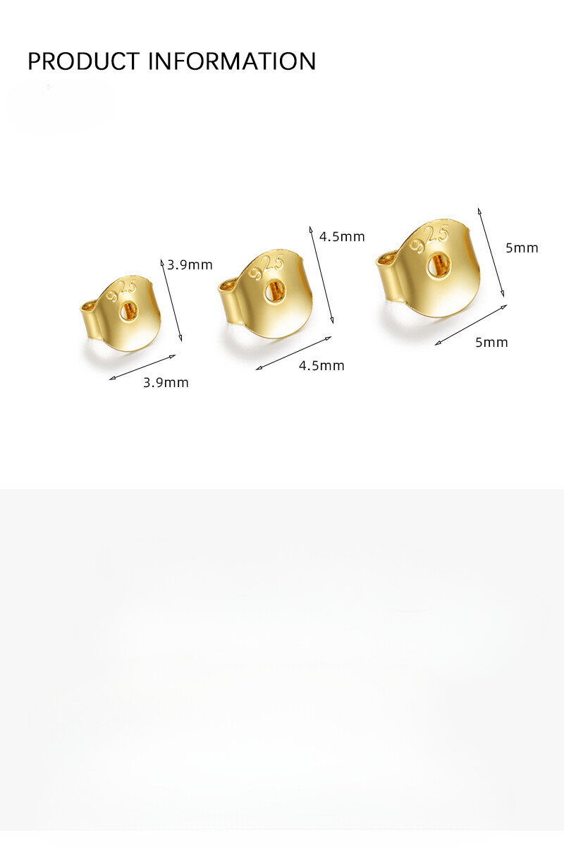 Wholesale 10PCS S925 Pure Silver Earplugs Ear Plugs DIY Jewelry Findings