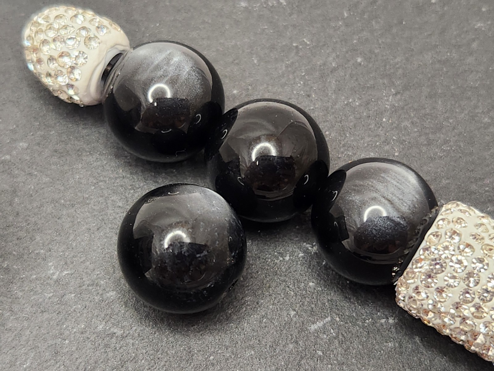 16mm GLOSSY BRIGHT CAT-EYE Acrylic Beads YOU PICK – Package of 12 -DIY PENS, KEY
