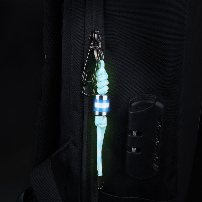 EDC Knife Lanyard with Titanium Glow in the Dark Bead Paracord Lanyard Keychain
