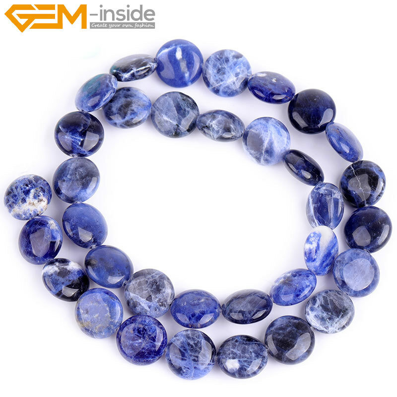 Natural Coin Assorted Stone Beads For Jewelry Making 15″ Size Select 8mm-35mm
